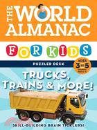 The World Almanac Puzzler Deck For Kids: Trucks, Trains & More!, Ages 3-5