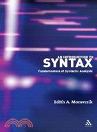 An Introduction to Syntax Fundamentals of Syntactic Analysis