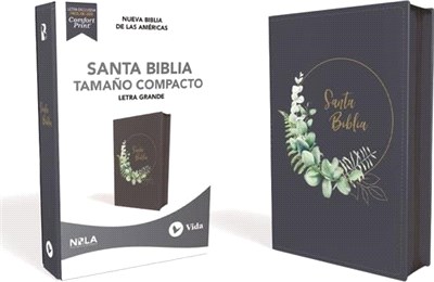 Nbla Santa Biblia Ultrafina, Tamaño Compacto, Leathersoft, Azul Grisáceo, Con Cierre, Edición Letra Roja