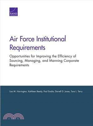 Air Force Institutional Requirements ─ Opportunities for Improving the Efficiency of Sourcing, Managing, and Manning Corporate Requirements