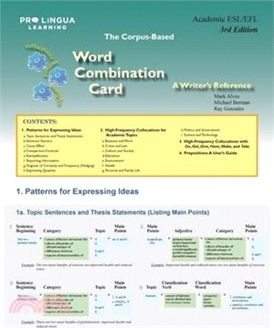 The Word Combination Card: A Writer's Reference