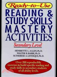 Ready-To-Use Reading & Study Skills Mastery Activities Secondary Level (Was Spiral)