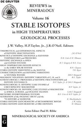 Stable Isotopes in High Temperature Geological Processes