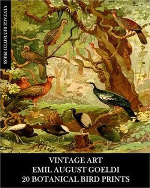 Vintage Art: Emil August Goeldi: 20 Botanical Bird Prints: Ephemera for Framing, Home Decor, Collage and Decoupage