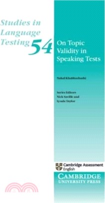 On Topic Validity in Speaking Tests Paperback