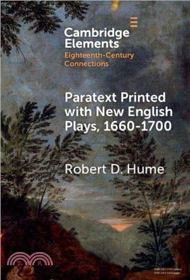 Paratext Printed with New English Plays, 1660-1700