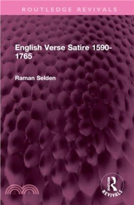 English Verse Satire 1590-1765