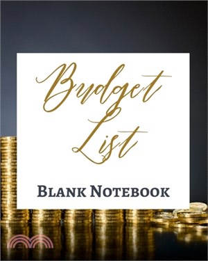 Budget List - Blank Notebook - Write It Down - Pastel Rose Gold Brown - Abstract Modern Contemporary Unique Art Design