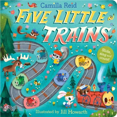 Five Little Trains：A Slide and Count Book (手指迷宮書)