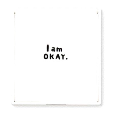 I am okay 小方鏡-白