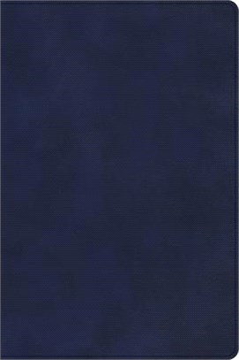 CSB Large Print Thinline Bible, Navy Leathertouch