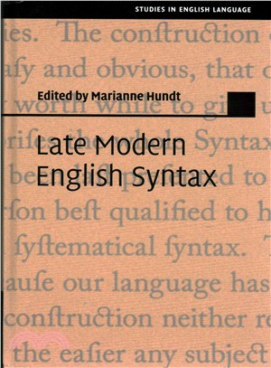 Late Modern English Syntax