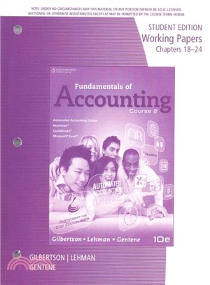 Fundamentals of Accounting Working Papers ― Course 2