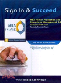 MBA Primer Production and Operations Management 3.0 Passcode—Instructor-led Course