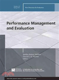 Performance Management and Evaluation — New Directions for Evaluation, Number 137