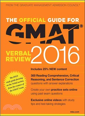 The Official Guide for Gmat Verbal Review 2016 with Online Question Bank and Exclusive Video + Website