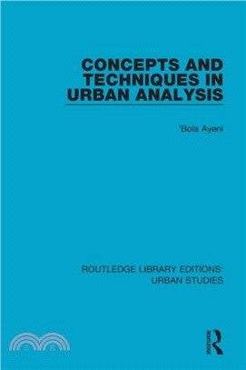 Concepts and Techniques in Urban Analysis