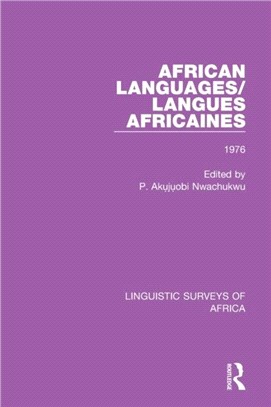African Languages/Langues Africaines：Volume 2 1976