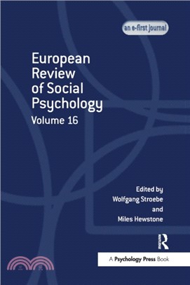 European Review of Social Psychology: Volume 16