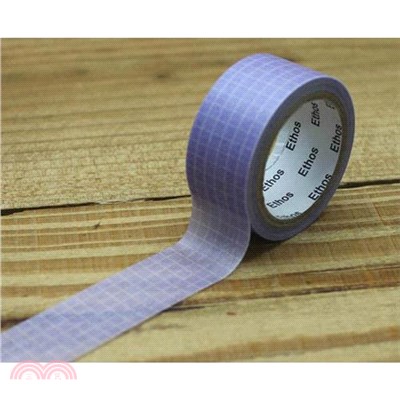 素色紙膠帶 2cm-粉紫色方格53