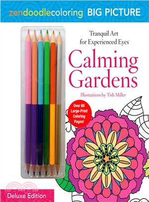 Zendoodle Coloring Big Picture Calming Gardens ― With Pencils