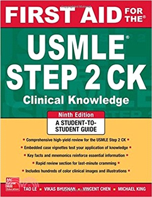 First Aid for the USMLE Step 2 CK, Ninth Edition (First Aid USMLE)
