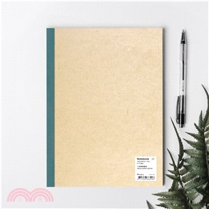牛皮封面筆記本 (綠色背膠)(26*19cm/64頁/橫線)
