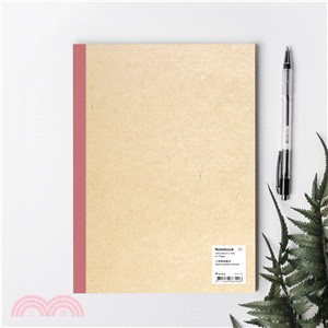 牛皮封面筆記本 (粉色背膠)(26*19cm/64頁/橫線)