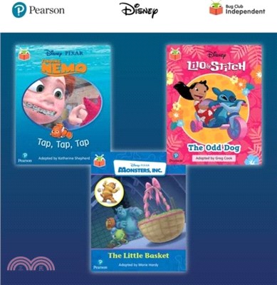 Pearson Bug Club Disney Reception Pack D, including decodable phonics readers for phases 2 to 4: Finding Nemo: Tap, Tap, Tap!, Lilo and Stitch: The Odd Dog, Monsters, Inc: The Little Basket