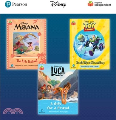 Pearson Bug Club Disney Year 1 Pack B, including decodable phonics readers for phase 5: Moana: The Kite Festival, Toy Story: Buzz's Trip to Planet Zurg, Luca: A Gift for a Friend