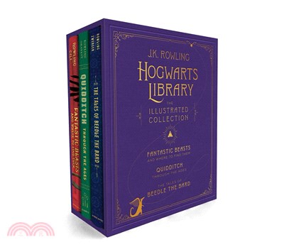 Hogwarts Library ― The Illustrated Collection(美版插畫版) (Fantastic Beasts and Where to Find Them / Quidditch Through the Ages / the Tales of Beedle the Bard)