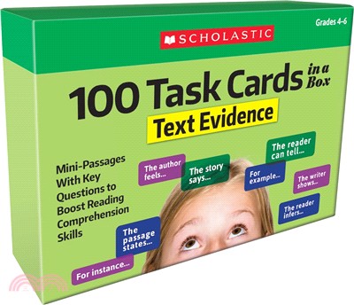 100 Task Cards in a Box ― Text Evidence: Mini-passages With Key Questions to Boost Reading Comprehension Skills