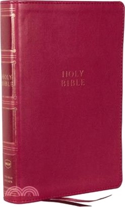 Nkjv, Compact Center-Column Reference Bible, Leathersoft, Dark Rose, Red Letter, Thumb Indexed, Comfort Print