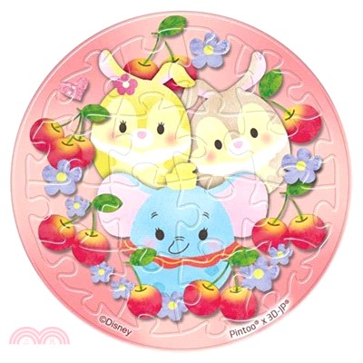 Disney Ufufy【水果花卉系列】櫻桃拼圖磁鐵16片-透明(圓)