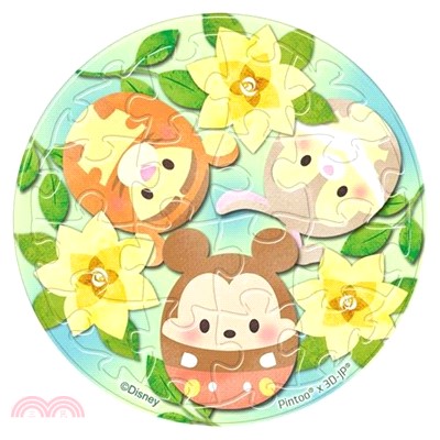 Disney Ufufy【水果花卉系列】梔子花拼圖磁鐵16片-透明(圓)
