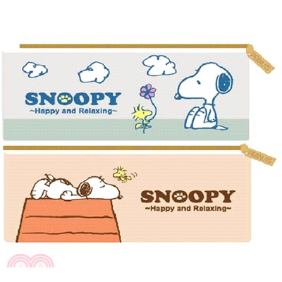 SNOOPY(小日子)皮質拉鍊袋(M)