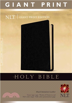 Holy Bible ─ New Living Translation, Black, Imitation Leather, Classic Text Edition, Giant Print