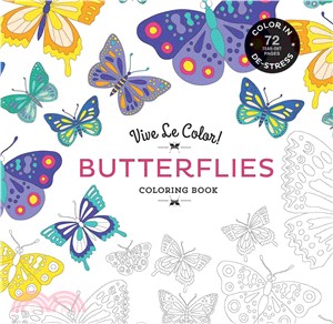 Butterflies ― Color In; De-stress - 72 Tear-out Pages