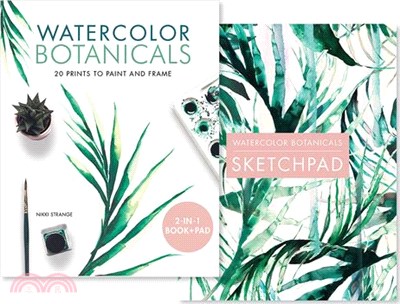 Watercolor Botanicals ― 2 Books in 1; 20 Prints to Paint and Frame