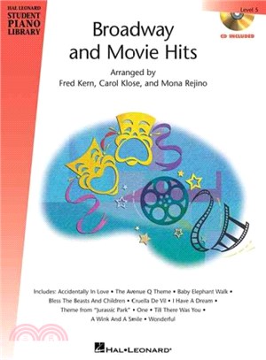 Broadway And Movie Hits - Level 5 - Book/cd Pack ― Hal Leonard Student Piano Library