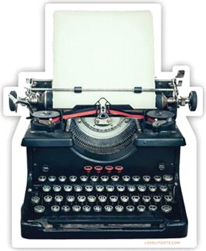 Typewriter Sticker