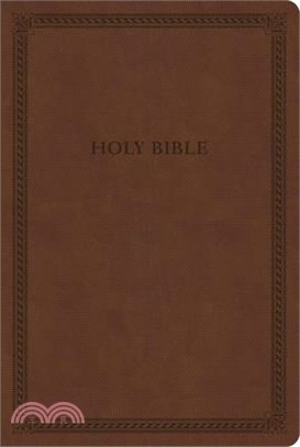 CSB Large Print Thinline Bible, Brown Leathertouch, Value Edition