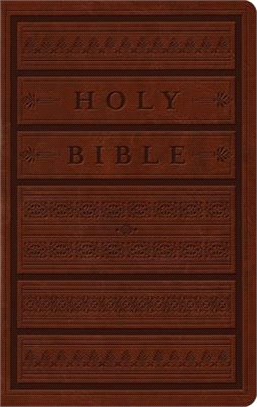 Holy Bible ─ English Standard Version, Brown, Engraved Mantel, Trutone, Personal Size