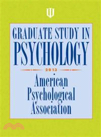 Graduate Study in Psychology, 2013 Edition