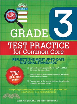 Barron's Core Focus Grade 3 Test Practice for Common Core