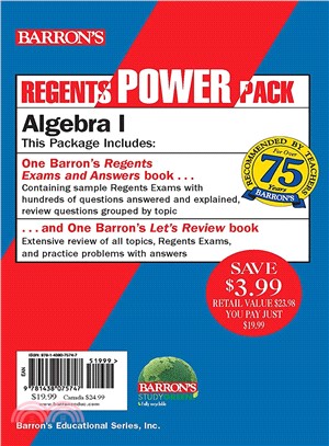 Barron's Regents Power Pack Algebra 1