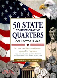 50 State Commemorative Quarters Collector's Map ─ Including the District of Columbia and the U.s Territories