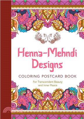 Henna-Mehndi Designs Coloring Postc
