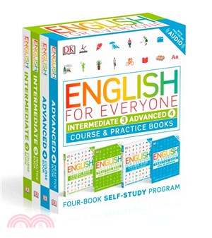 English for Everyone Box Set ― Intermediate and Advanced 3+4, Course & Practice Book (with Online Audio)(共四冊平裝本)(美國版)