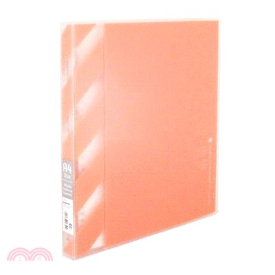 【KYOKUTO】半透明彩色資料夾 30孔 A4-粉橘